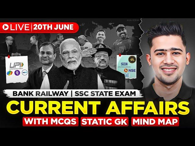 20th June 2025 | Daily Current Affairs | For Bank, Insurance & SSC Exams | Kush Pandey | Yes Officer