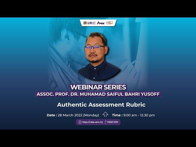 Webinar@CDAE - Authentic Assessment Rubric