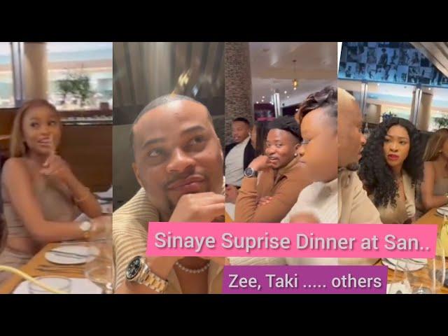  SINAYE SUPRISE DINNER, ZEE, TAKI...OTHERS SPOTTED #bigbrothermzansi #sinayebbmzansi #zee #bbnaija