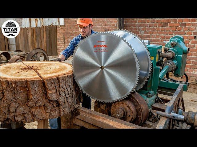 Fastest Automatic Firewood Processing Machine | Homemade Modern Wood Cutting Chainsaw Machines #12