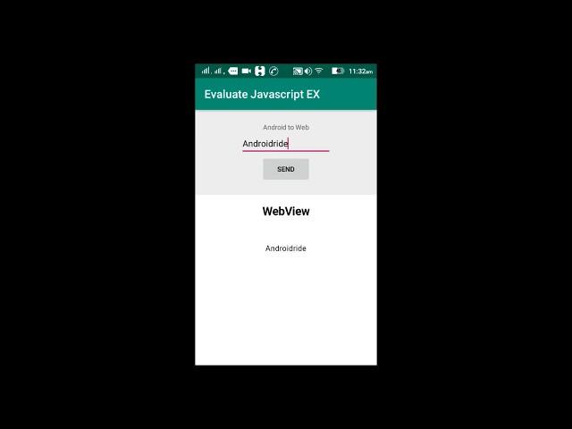 Android WebView evaluateJavascript Example