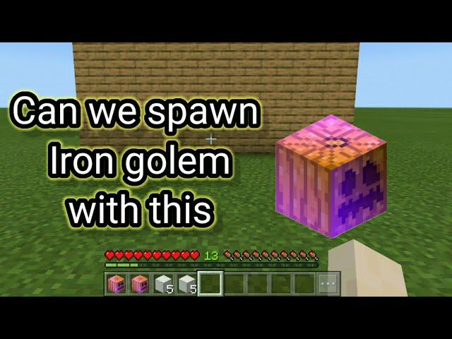 Can we spawn iron golem with enchanted carved pumpkin