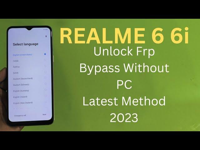 How To Frp Bypass Unlock Realme 6i Forget Gmail | Rmx2040 Unlock Google Account 2023