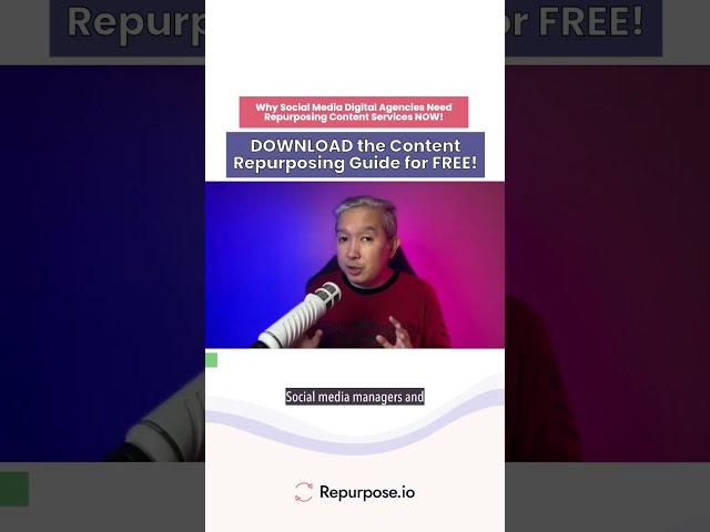 DOWNLOAD the Content Repurposing Guide for FREE!  #contentcreator #contentmarketing