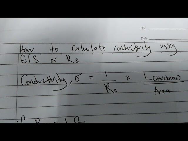 How To calculate Conductivity using EIS