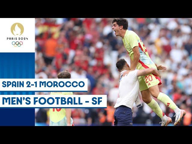  Spain edge past Morocco  in Men's Football Semi-Final | Paris 2024 Highlights