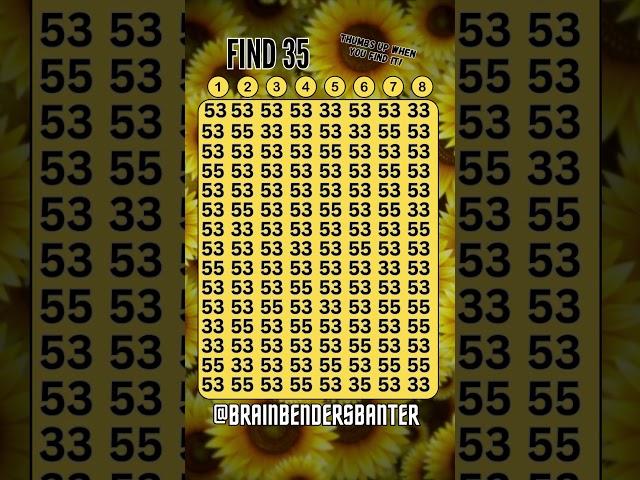 Only 1 Percent Can Find 35 Fast! #shorts