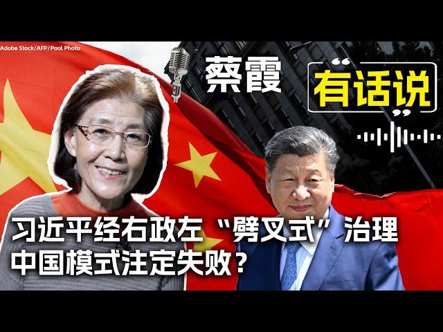 蔡霞有话说：习近平经右政左“劈叉式”治理  中国模式注定失败？