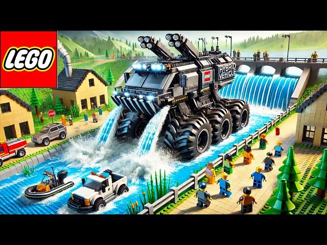 Lego Technic Car: Flood Barrier and Vehicle Combo! 