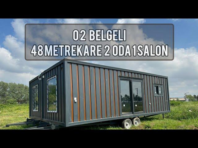 O2 BELGELİ 48 METREKARE 2 ODA 1 SALON ÖZEL ÜRETİM MODÜLER KONTEYNER