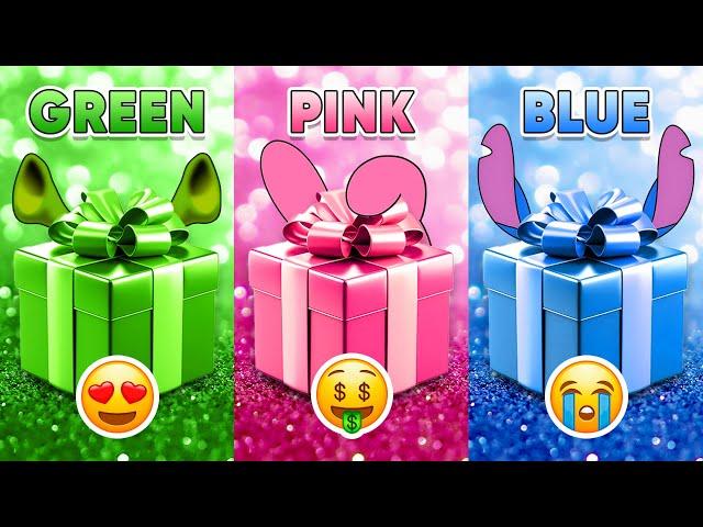 Choose Your Gift...!  Green, Pink or Blue | How Lucky Are You?  Quiz Shiba