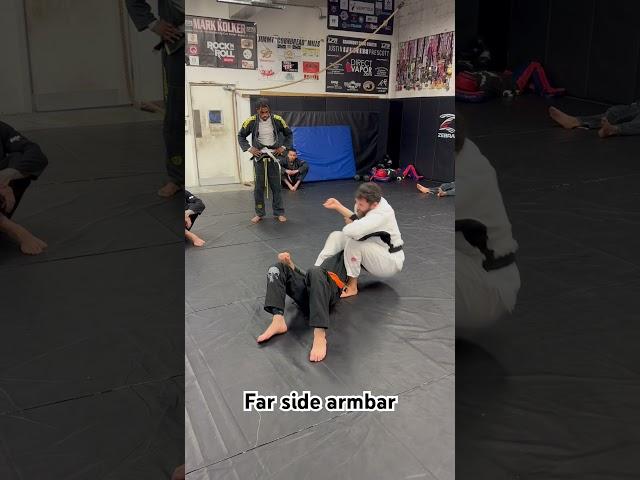 Farside armbar w/ Professor Blake at Gi class! #bjj #armbar #submission #sidecontrol #MMA #jiujitsu