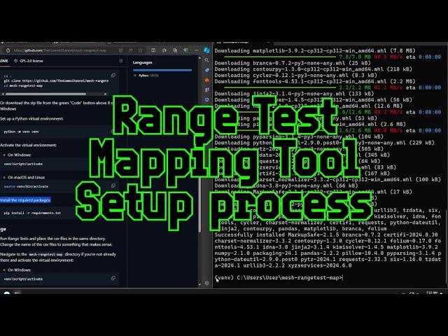 Meshtastic Range Test Mapping tool setup process