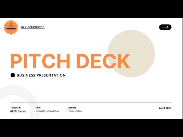 RemCom Pitch Deck Presentation