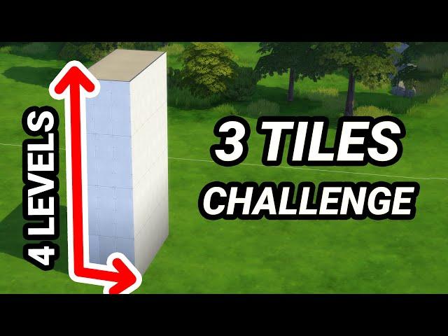 THIN HOUSE CHALLENGE! (3 Tiles Wide, 4 Levels High!)