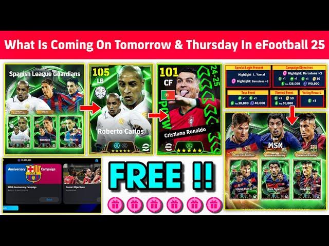 What Is Coming On Tomorrow Monday & Next Thursday In eFootball 2025 Mobile !! Free Epics & Coins 