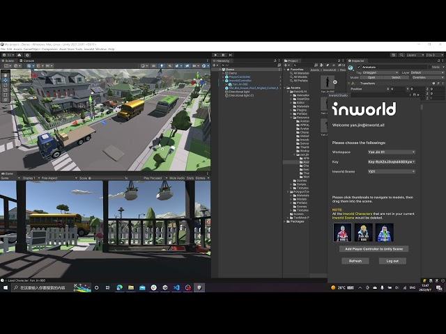 Inworld.AI Unity SDK: Import Custom Character into Unity Scene.