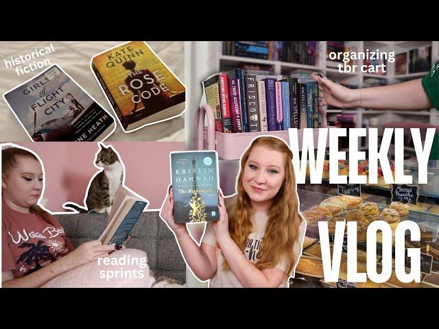 finding an all time favorite book, reading sprints & organizing my tbr cart | WEEKLY READING VLOG