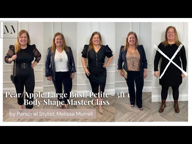 Body Shape Master Class Ep 3.UK size 16 (USA 12), 5ft 1 petite, Pear/Apple/Strawberry woman styled