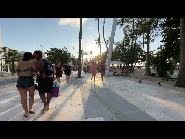 WALK along the Beira Mar, Fortaleza, Brazil  [4k]