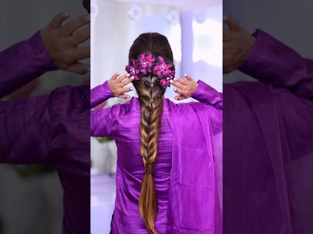 Party Wear Hairstyle  #hairstyle #viral #trending #hairtutorial #wedding #ytshorts #diy #makeup