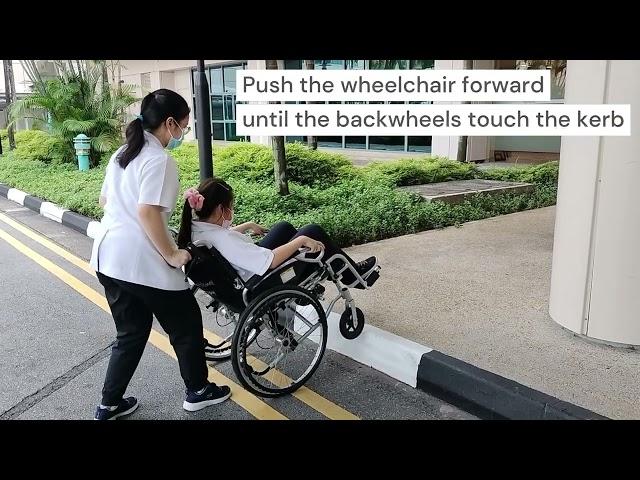 Pushing a Wheelchair Up a Kerb