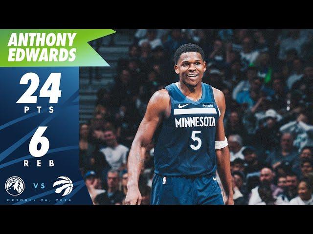 Anthony Edwards Scores 7,000th Career Point Vs. Raptors | 10.26.24