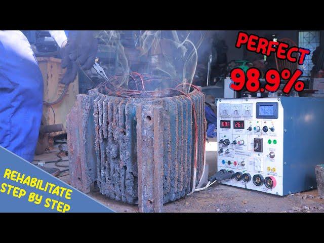 Restore Very Rusty 22000w Motor Old | Rehabilitate Step by Step Restoration Videos