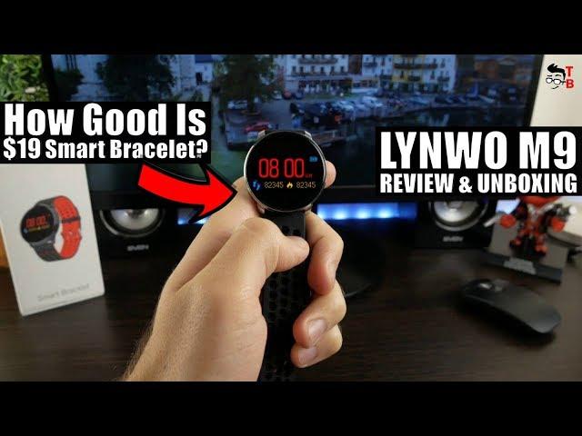 LYNWO M9: $19 Round Smart Bracelet - REVIEW, Unboxing & Connect To App