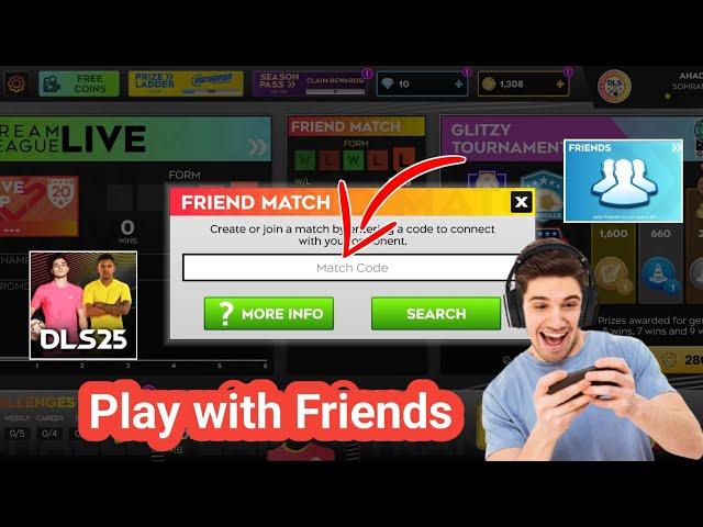 How To Play Friendly Match In DLS 25 |Play Dls 25 With Friends tutorial 2025