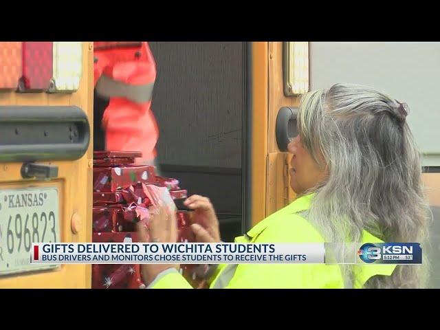 Wichita school bus drivers deliver Christmas gifts