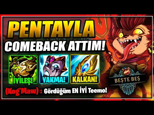 YÜKSEK ELODA TEEMO İLE PENTA ATIP 1V9 ATTIM!! 4 HONOR ALDIM!