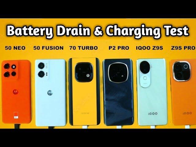 Moto edge 50 Neo Vs Realme Narzo 70 Turbo Vs Realme P2 Pro Vs iqoo Z9s Pro Vs iqoo Z9s Battery Test