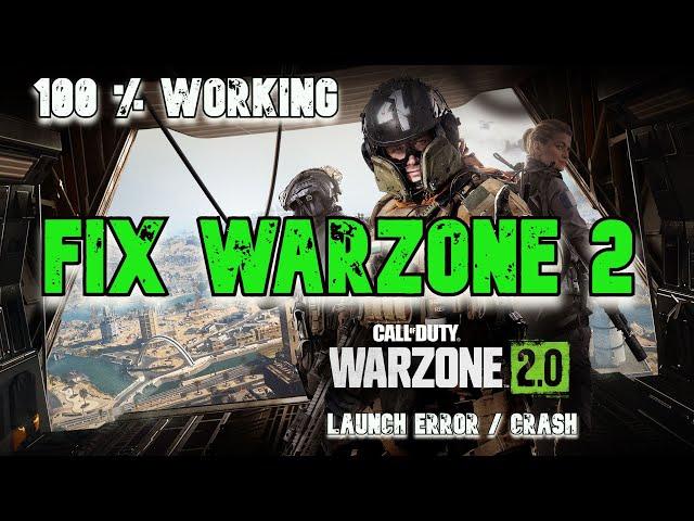 How To Fix Warzone 2 Launch Error Crash & Exiting the Game (Hidden Warzone 2 Fix )