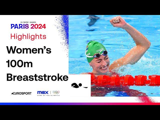 WHAT A SWIM! ‍️ | Women's Swimming 100m Breaststroke Highlights | #Paris2024