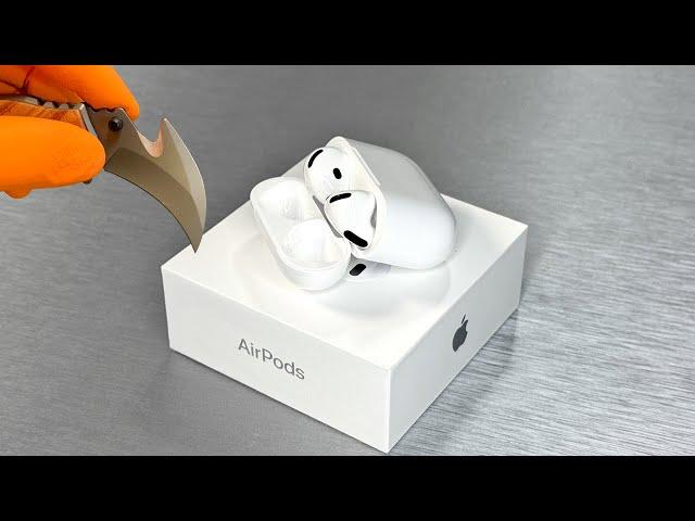 AirPods 4 Full Unboxing and Review All Functions on iPhone 16 Pro Black Titanium - ASMR