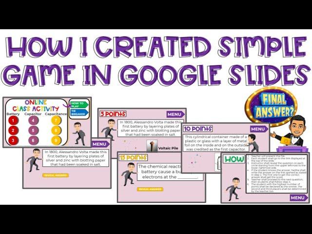 How to Create Simple Game in Google Slides for Online Classes