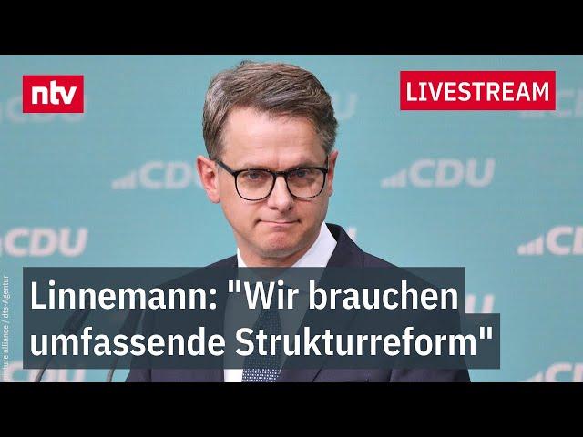 LIVE: Pressekonferenz mit CDU-Generalsekretär Linnemann