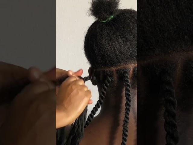 Senegalese Twist using rubber band method #senegalesetwist #rubberbandhairstyles #rubberband #twist