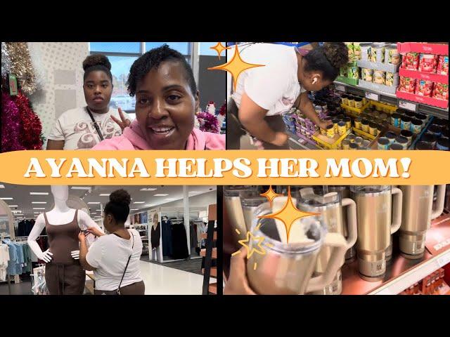 AYANNA HELPS HER MOM | RUNNING QUICK ERRANDS & LARGE GROCERY HAUL | SMTV