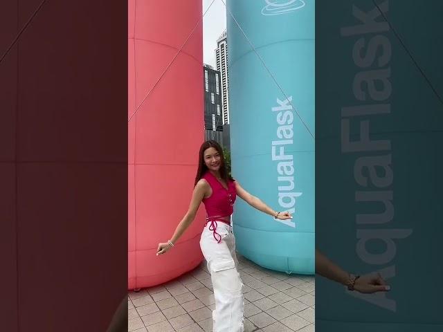 Join the tiktok dance challenge with the Giant @AquaFlask Philippines #AquagoesMega #altheaxblan #f