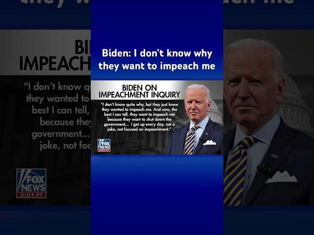 WATCH: Biden dodges reporter questions on impeachment inquiry #shorts