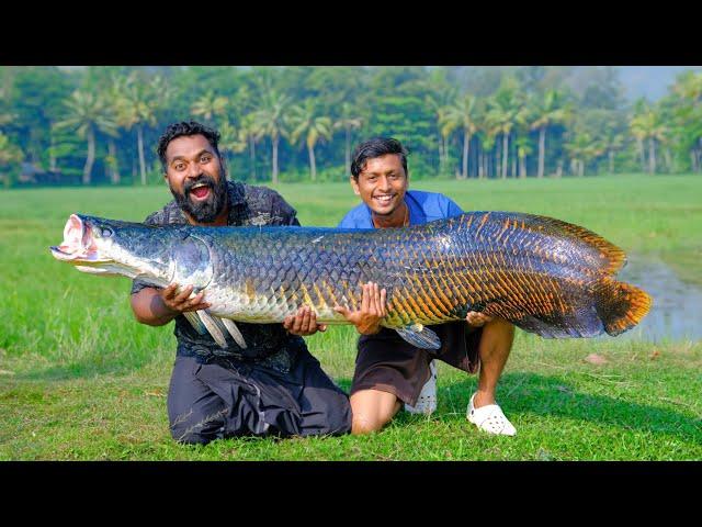 Giant Arapaima Grilled | ലക്ഷങ്ങളുടെ മീൻ ചുട്ട് തിന്നപ്പോൾ | M4 Tech |