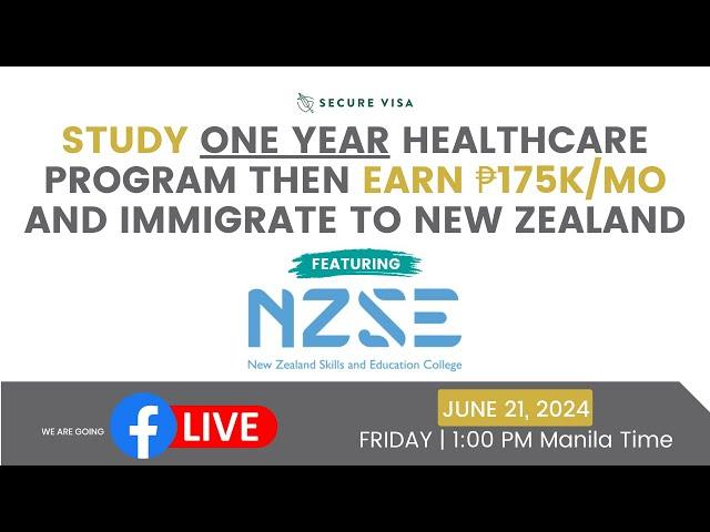 Study a one year healthcare program then earn ₱175k/mo and immigrate to New Zealand