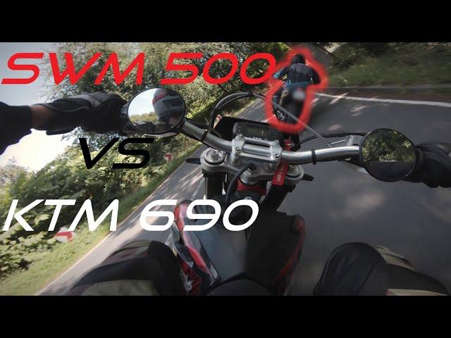 KTM 690 SMC R 43HP vs SWM 500 | RAW | Supermoto Race