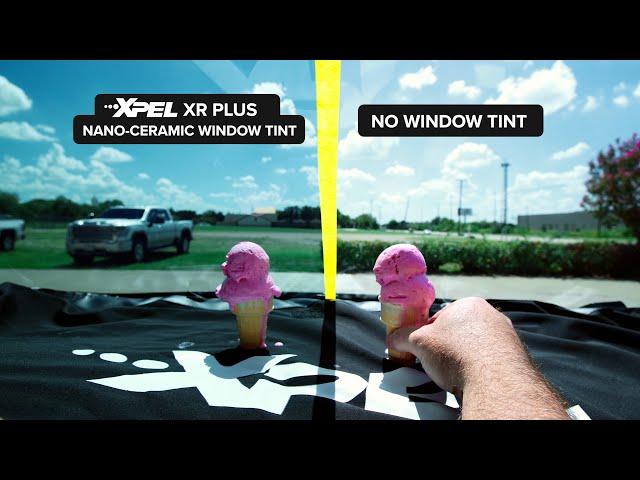 XPEL Nano-Ceramic Window Tint Ice cream Test