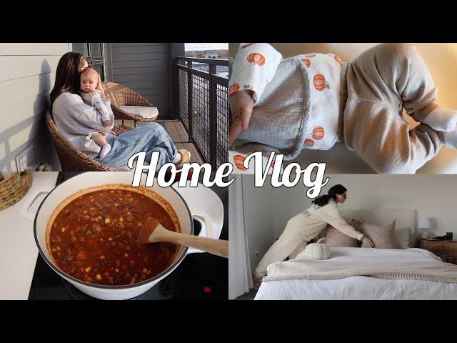 HOME VLOG: Chatty vlog, Fall cooking, homemade chili recipe, time with family & huge haul