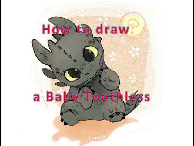 How to Draw Night Fury (Baby Toothless) - Animated Cartoon Character