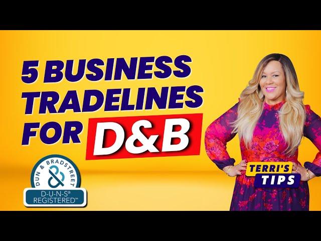 5 Business Tradelines for D&B! Build Business Credit! Business Tradelines! Tier 1 & 2 Accounts!