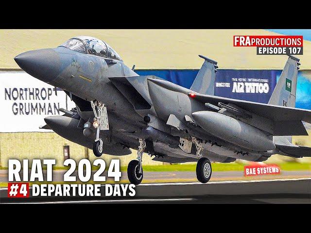 RIAT 2024 All Departure Highlights: F-4 Phantom, E-3A Sentry, F-15SA, Br-1050, Special Tornados...